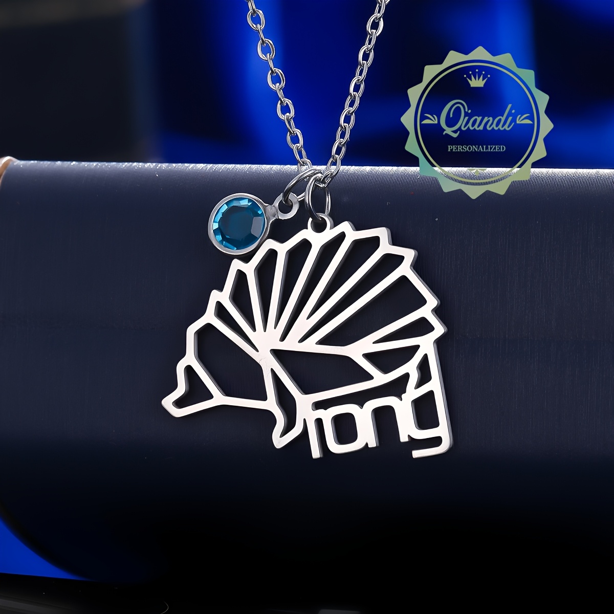 Personalized Custom Stainless Steel Necklace with Hedgehog Details
